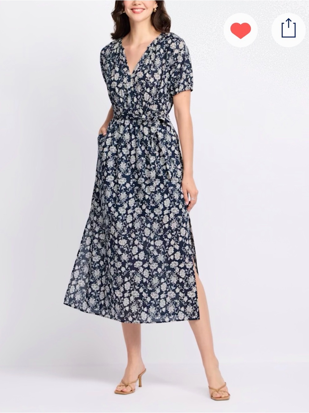 Daniel Rainn Flora Short Sleeve Maxi Dress - Picture 1 of 5